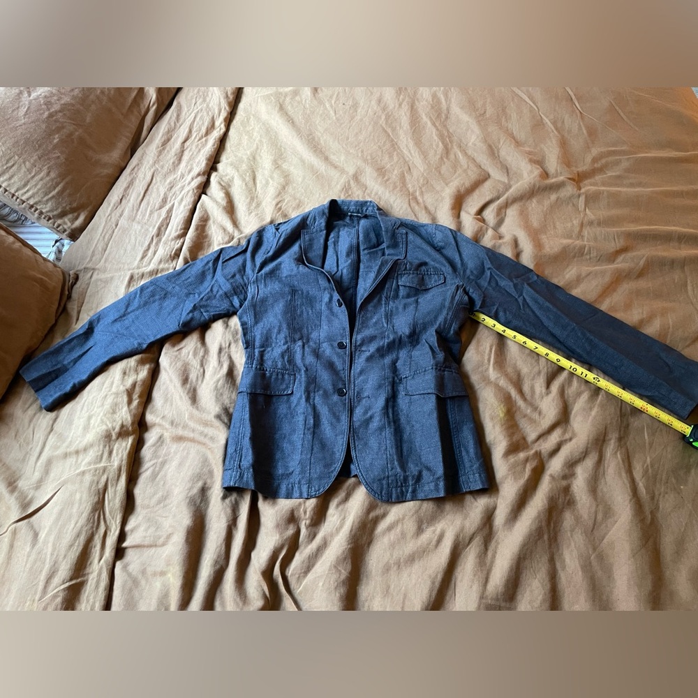 Banana Republic Navy Textured Blazer